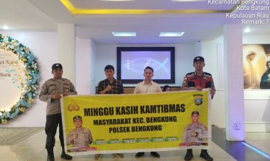 Minggu Kasih Kamtibmas: Polsek Bengkong Pererat Hubungan dengan Masyarakat Gereja