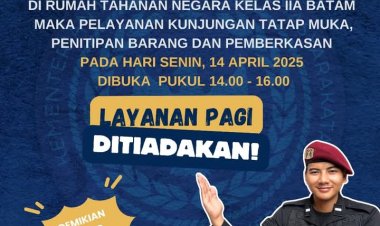 PENGUMUMAN PELAYANAN RUTAN BATAM : layanan Pagi Dinyatakan Ditiadakan