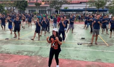 Sinergi Positif: Lapas Batam Gelar Senam Pagi Bersama, Datangkan Instruktur dari Lapas Perempuan