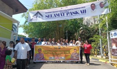 Polsek Bengkong Gelar Kegiatan Minggu Kasih Kamtibmas di Gereja Santo Damean