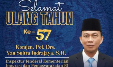 Keluarga Besar Rutan Kelas IIA Batam Ucapkan Selamat Ulang Tahun kepada Komjen. Pol. Drs. Yan Sultra Indrajaya, S.H.