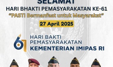 Keluarga Besar Rutan Kelas IIA Batam Ucapkan Selamat Hari Bhakti Pemasyarakatan ke-61