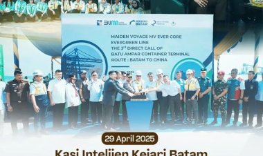 Dukung Jalur Ekspor Strategis, Kasi Intelijen Kejari Batam Hadiri Peluncuran Direct Call Kapal MV Ever Core ke China