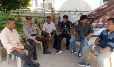 Bhabinkamtibmas Sampaikan Pesan Kamtibmas dalam Kegiatan Minggu Kasih Bersama Jemaat Gereja ST. Hilarius