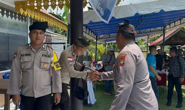 Kapolres Lingga Ajak Bhabinkamtibmas Hormati Kearifan Lokal, Aktif di Wilayah dan Kenakan Tanjak Saat Berdinas