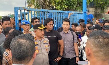 Kapolresta Barelang Pimpin Pengamanan Aksi Massa di Depo Kontainer PT. Laut Mas