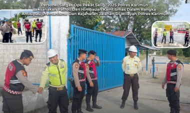 Personel Operasi Pekat Polres Karimun Patroli Dan Beri Himbauan Kamtibmas Antisipasi Pelaku Premanisme Dan Kejahatan Jalanan