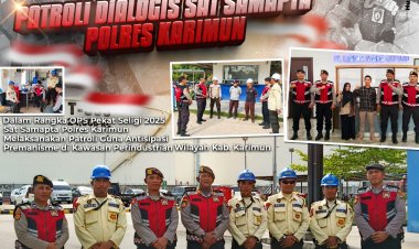 Personel Operasi Pekat Polres Karimun Patroli Dan Beri Himbauan Kamtibmas Antisipasi Pelaku Premanisme Dan Kejahatan Jalanan