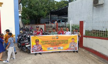 KEGIATAN MINGGU KASIH KAMTIBMAS: POLSEK BENGKONG JALIN KEMITRAAN DENGAN JEMAAT GMI BENGKONG INDAH