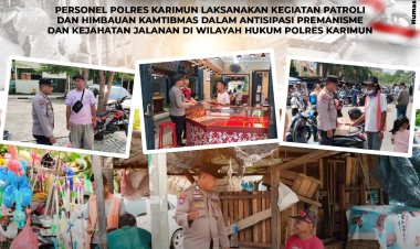 Cegah Aksi Premanisme Dan Kejahatan Jalanan, Personel Polres Karimun Berikan Himbauan Kamtibmas Kepada Masyarakat