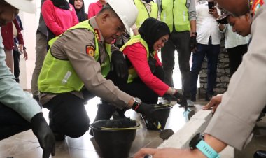 Dukung Program Makan Bergizi Gratis, Polresta Barelang Lakukan Groundbreaking SPPG