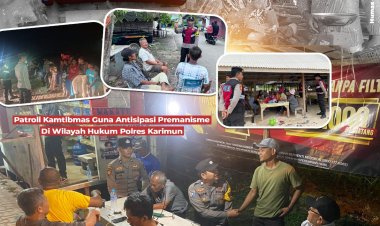 Personel Polres Karimun Berikan Himbauan Kamtibmas Kepada Masyarakat, Cegah Aksi Premanisme Dan Kejahatan Jalanan