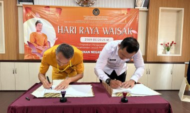 Remisi Khusus Waisak dan Penandatanganan Kerja Sama Warnai Perayaan di Rutan Batam