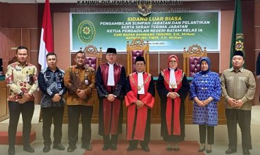 Karutan Batam Hadiri Pelantikan Ketua Pengadilan Negeri Batam
