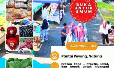 PASAR MINGGU RIA LANUD RSA KEMBALI MERIAHKAN AKHIR PEKAN DI PANTAI PIWANG
