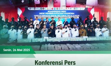 Penegakan Hukum Bersinergi: Kejaksaan Negeri Batam Hadiri Konferensi Pers Penggagalan Penyelundupan 2 Ton Sabu