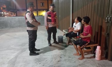 Polsek Meral Gelar Patroli Dialogis untuk Jaga Kamtibmas Malam Hari
