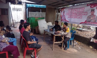 Kegiatan Rutin Jumat Curhat, Polsek Batu Ampar Dengan warga Komp Tanjung Pantun Sei Jodoh