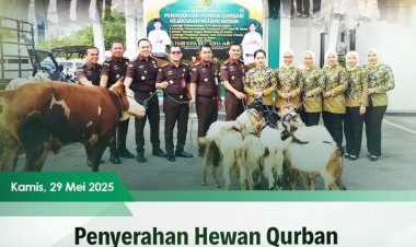 Kejaksaan Negeri Batam Serahkan Hewan Qurban untuk Lembaga Sosial dan Pemasyarakatan