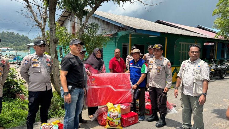 Polsek Senayang dan BPBD Lingga Salurkan Bantuan Sosial kepada Korban Kebakaran di Kelurahan Senayang