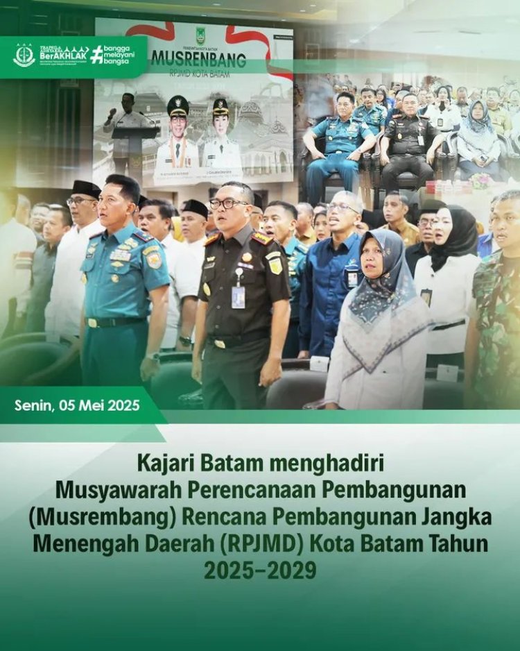 Kejari Batam Hadiri Musrenbang RPJMD 2025–2029, Tegaskan Komitmen Dukung Pembangunan Kota