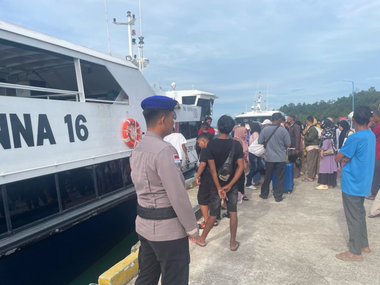 Wujudkan Pelayanan Prima, Satpolairud Polres Lingga Intensifkan Pengamanan di Pelabuhan Jagoh