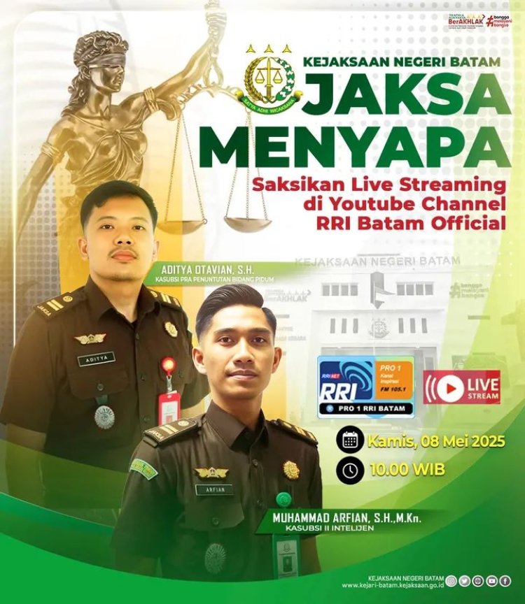 JAKSA MENYAPA HADIR KEMBALI DI RRI BATAM: ANGKAT ISU PENEGAKAN HUKUM DAN JUDI ONLINE