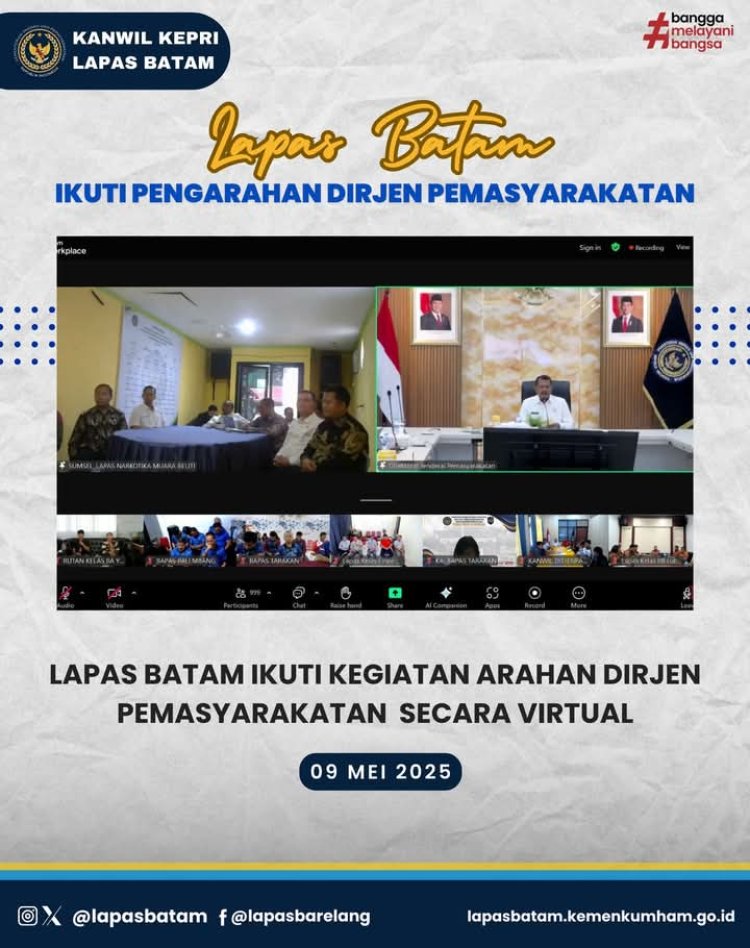 Lapas Batam Tegaskan Komitmen Jalankan Arahan Dirjen Pemasyarakatan