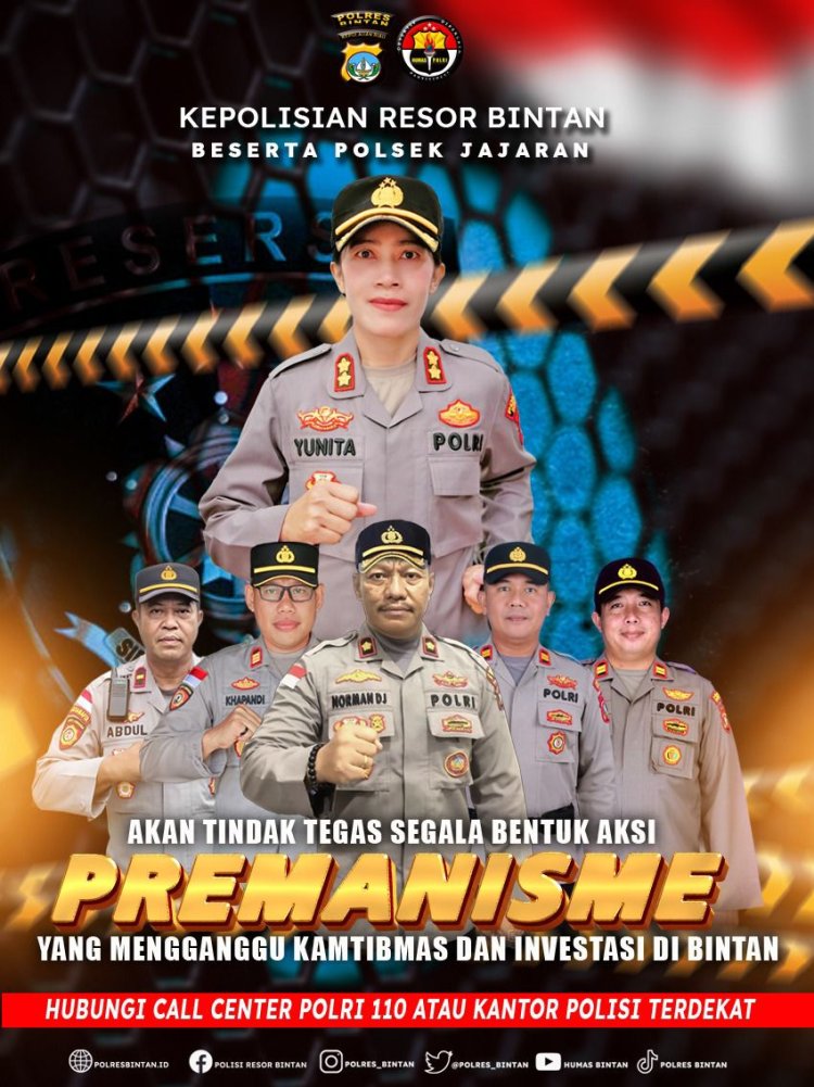 Cegah Aksi Premanisme, Polres Bintan Gencar Laksanakan Patroli dan Himbauan