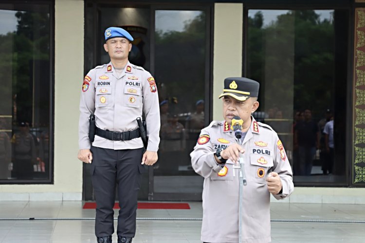 Apel Siaga Gabungan Polresta Barelang dan Polda Kepri dalam Rangka Antisipasi Gangguan Kamtibmas
