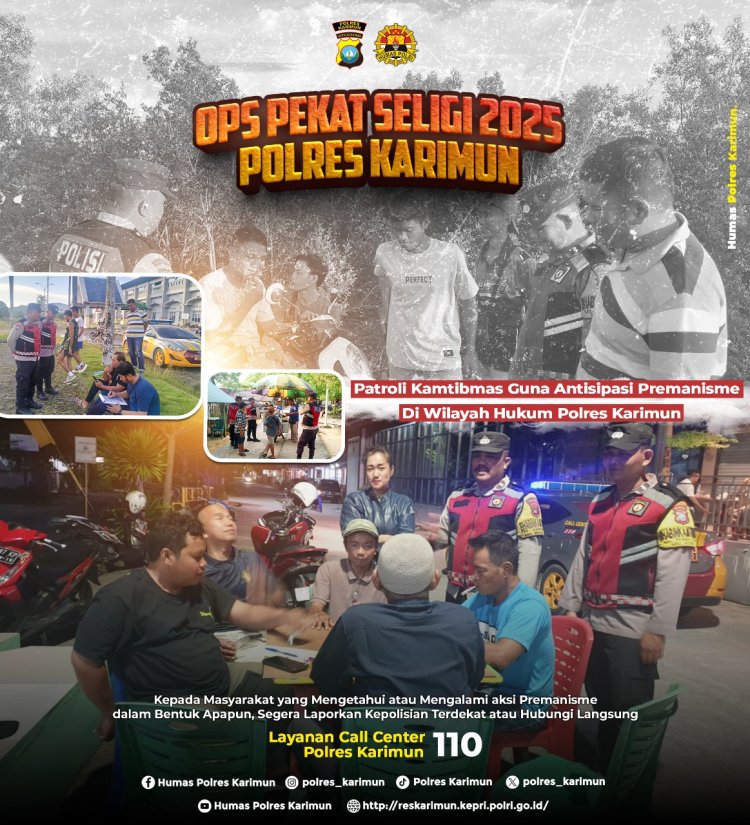 Cegah Premanisme Dalam Operasi Pekat Seligi 2025, Polsek Meral Melalui Bhabinkamtibmas Berikan Himbauan ke Masyarakat