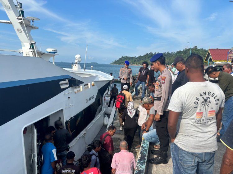 Satpolairud Polres Lingga Perketat Pengamanan Pelabuhan Jagoh dalam Rangka Ops Pekat Seligi 2025
