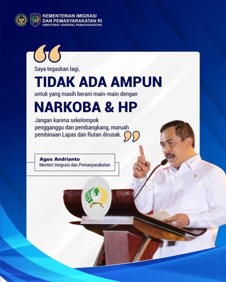 Komitmen Tegas Pemberantasan Narkoba dan Barang Terlarang di Lapas dan Rutan