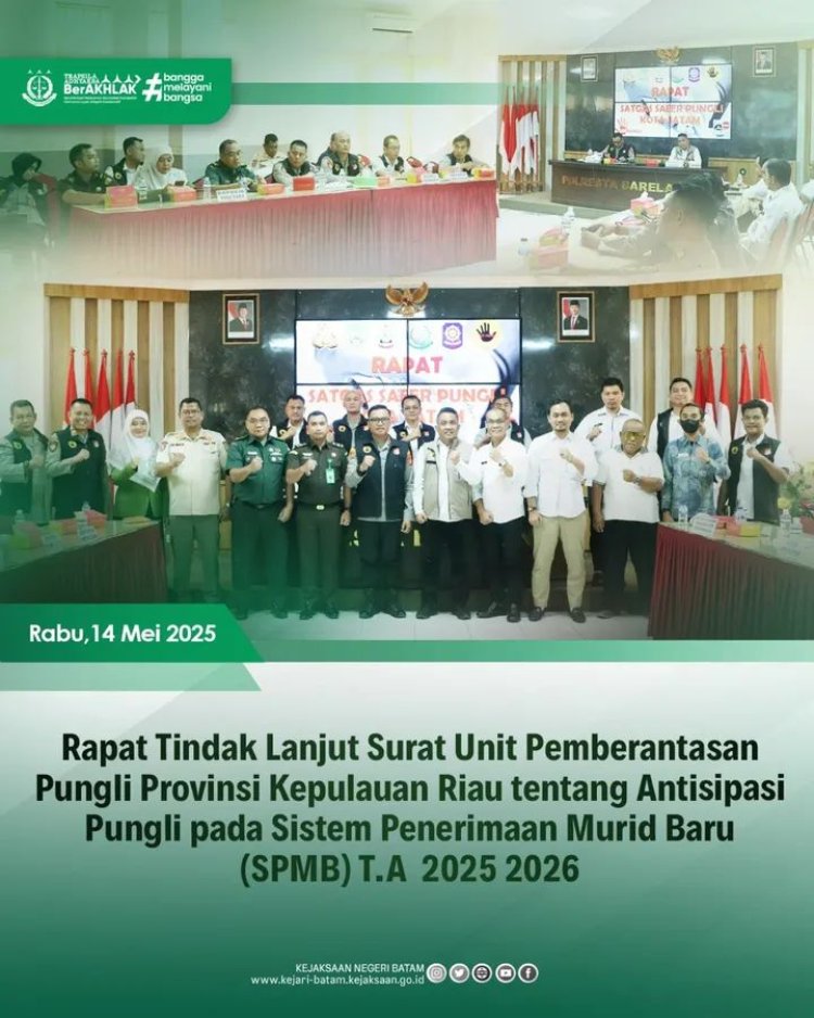Rapat Tindak Lanjut Antisipasi Pungli SPMB 2025/2026 Digelar di Polresta Barelang