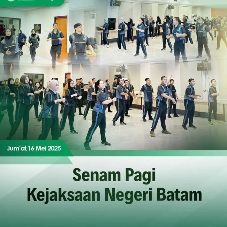 Senam Pagi Rutin Warnai Hari Jumat di Kejaksaan Negeri Batam
