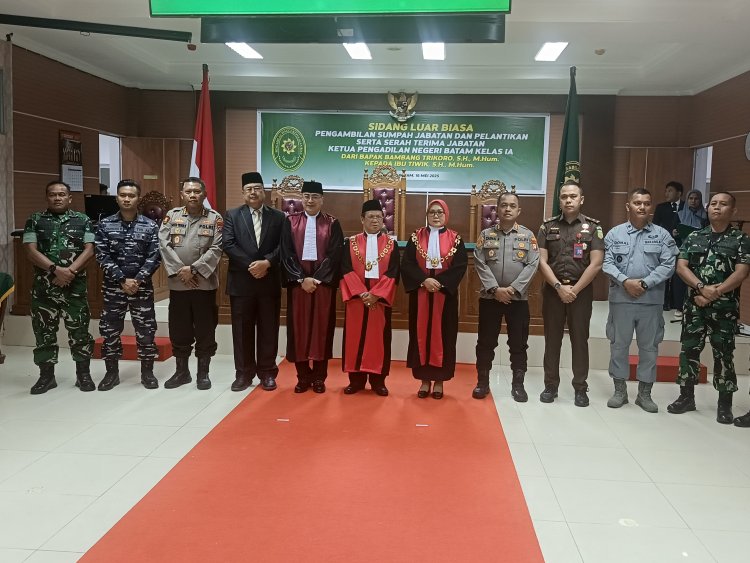 Kapolresta Barelang Hadiri Acara Pengambilan Sumpah, Pelantikan, dan Sertijab Ketua Pengadilan Negeri Batam Kelas IA