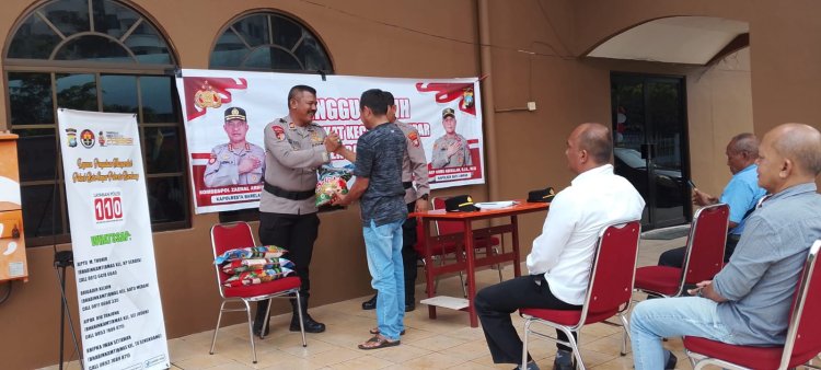POLSEK BATU AMPAR GELAR MINGGU KASIH UNTUK PERERAT HUBUNGAN DENGAN WARGA
