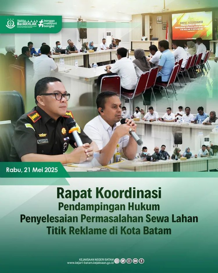 Kejaksaan Negeri Batam Gelar Rapat Koordinasi Terkait Sewa Lahan Titik Reklame