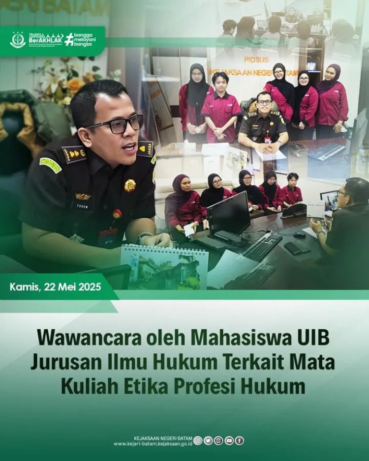 Kejaksaan Negeri Batam Terima Kunjungan Observasi Mahasiswa UIB