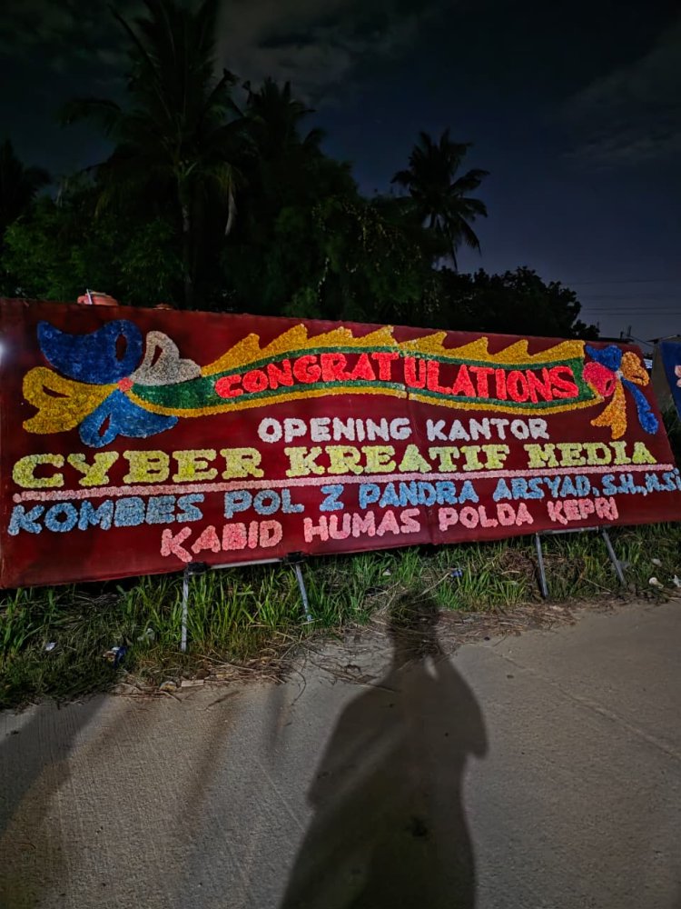 Kabid Humas Polda Kepri Berikan Ucapan Selamat atas Pembukaan Kantor Cyber Kreatif Media