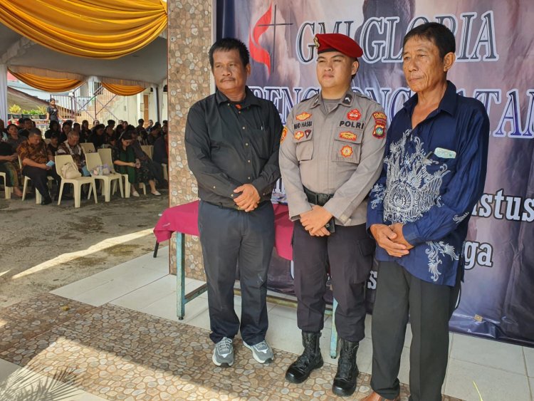 Polsek Bengkong Laksanakan Program Minggu Kasih Bersama Jemaat Gereja GMI