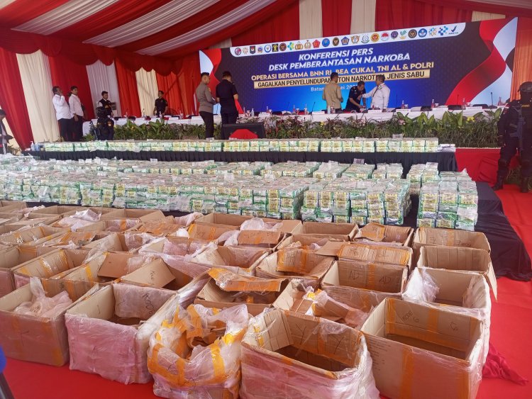 BNN RI Gagalkan Penyelundupan Dua Ton Sabu Terbesar Sepanjang Sejarah di Perairan Kepri