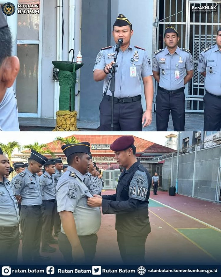 Karutan Batam Tekankan Integritas dan Disiplin dalam Apel Pagi Rutin