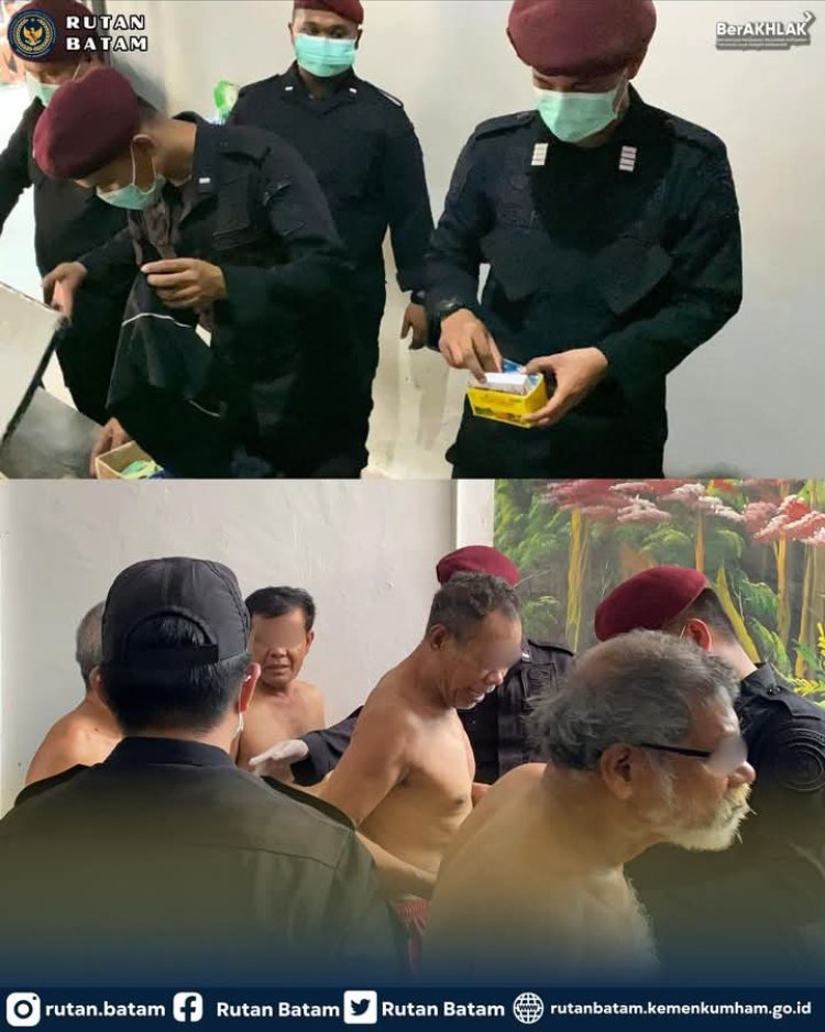 Tegaskan Komitmen Bebas Halinar, Rutan Batam Gelar Razia Gabungan Bersama APH