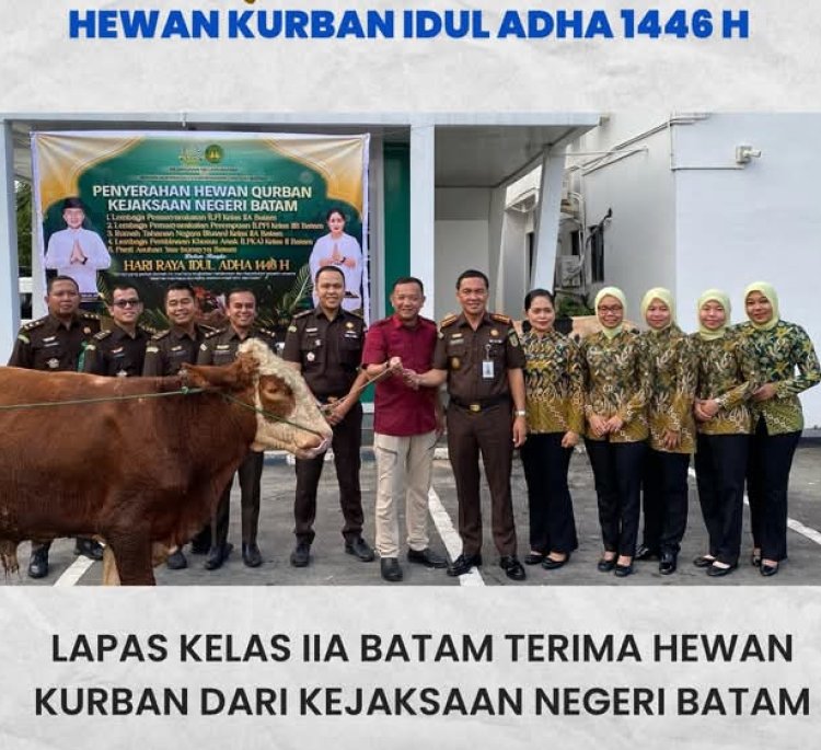 Lapas Batam Terima Hewan Kurban dari Kejari Jelang Iduladha