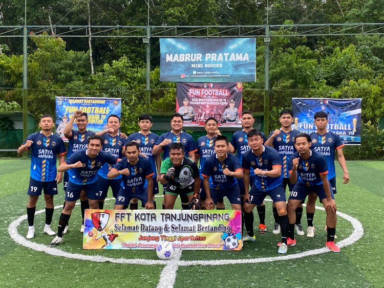 Menyambut Hari Bhayangkara ke 79, Polres Bintan Gelar Event Fun Football Minisoccer