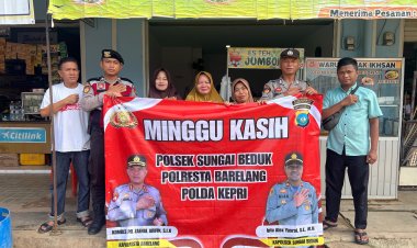 Bhabinkamtibmas Tanjung Piayu Ajak Warga Aktif Jaga Kamtibmas Lewat Program Minggu Kasih