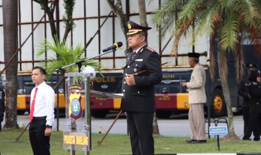 Kapolresta Barelang Pimpin Upacara Hari Lahir Pancasila dan Berikan Penghargaan kepada Personel