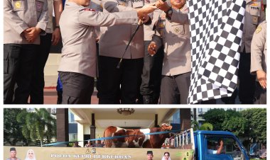 POLDA KEPRI LEPAS 150 EKOR HEWAN KURBAN SAMBUT IDUL ADHA 1446 H