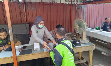 Polresta Barelang Gelar Pemeriksaan Kesehatan Gratis Bagi Pengemudi Ojek Online Dalam Rangka Hari Bhayangkara Ke-79